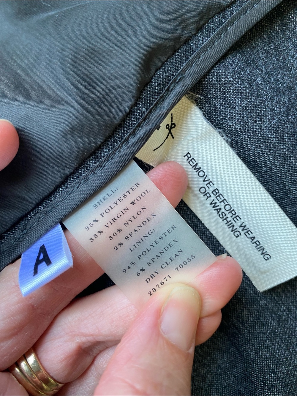 Ann Taylor Charcoal Gray Wool/Poly Blazer - Picture 9 of 12